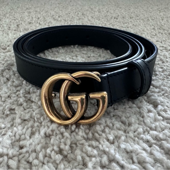 GUCCI MARMONT THIN LEATHER BELT 100 - Picture 1 of 3